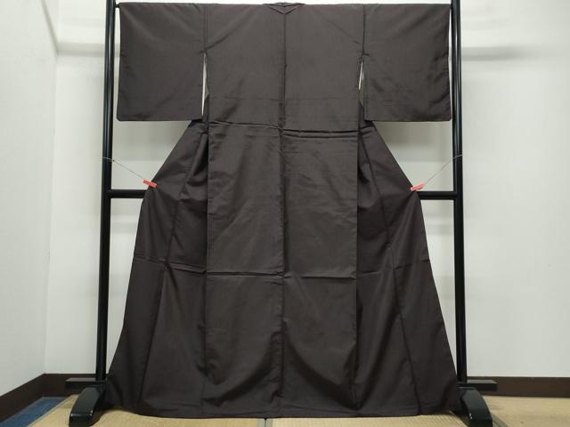 平和屋着物●上質な紬 麻の葉文様 正絹 逸品 CAAZ8366vf