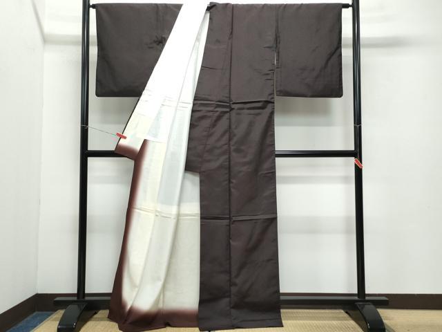 平和屋着物●上質な紬 麻の葉文様 正絹 逸品 CAAZ8366vf