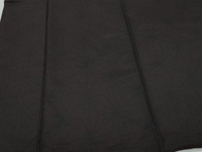 平和屋着物●上質な紬 麻の葉文様 正絹 逸品 CAAZ8366vf