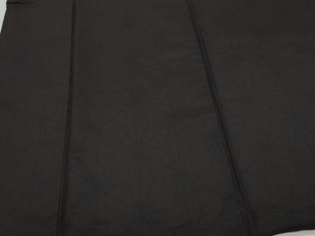 平和屋着物●上質な紬 麻の葉文様 正絹 逸品 CAAZ8366vf