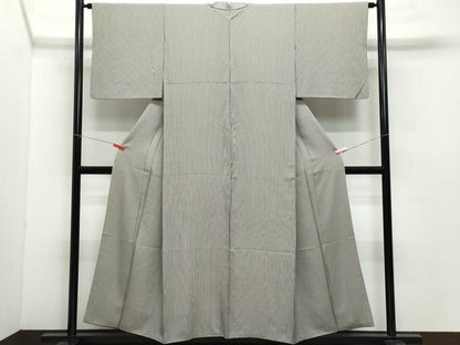 平和屋着物●上質な小紋 縞 正絹 逸品 CAAZ8374vf