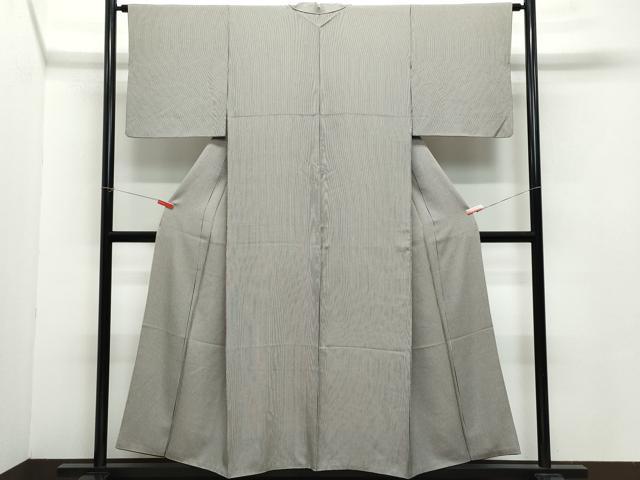 平和屋着物●上質な小紋 縞 正絹 逸品 CAAZ8374vf