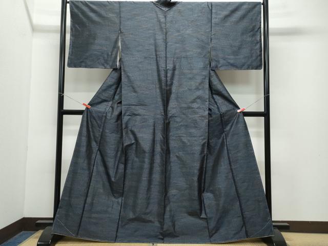 平和屋着物●本場大島紬　霞文　正絹　逸品　未使用　CAAZ8388vf