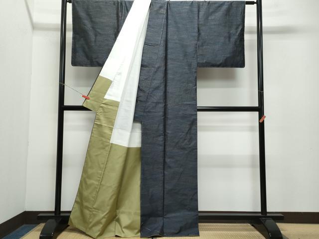 平和屋着物●本場大島紬　霞文　正絹　逸品　未使用　CAAZ8388vf
