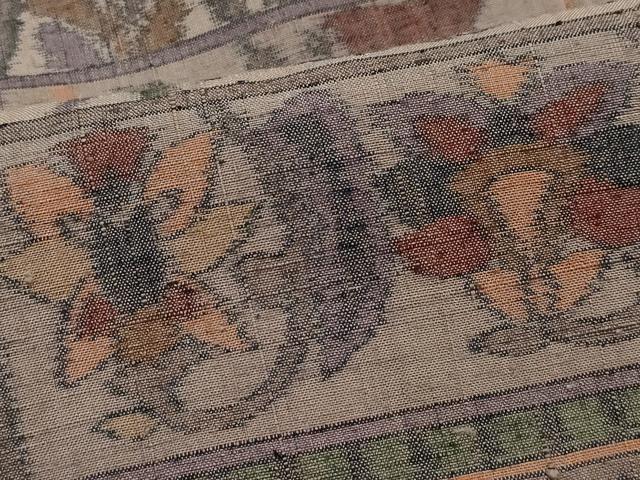 平和屋着物●上質な紬 更紗花唐草文 正絹 逸品 未使用 CAAZ8394vf