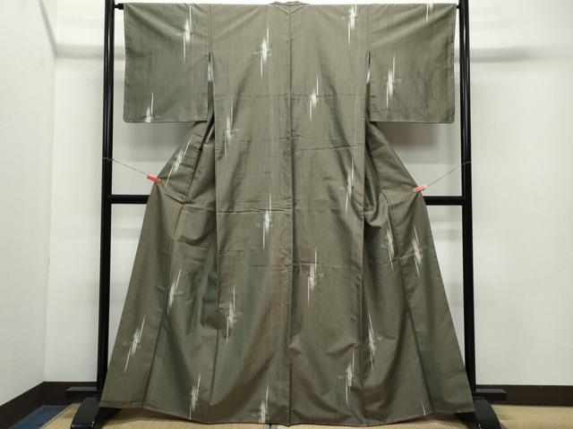 平和屋着物●上質な紬 草花文 正絹 逸品 未使用 CAAZ8395vf