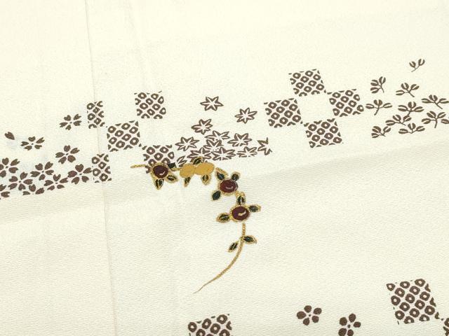 平和屋着物●訪問着 草花文 金彩 正絹 逸品 CAAZ8399vf