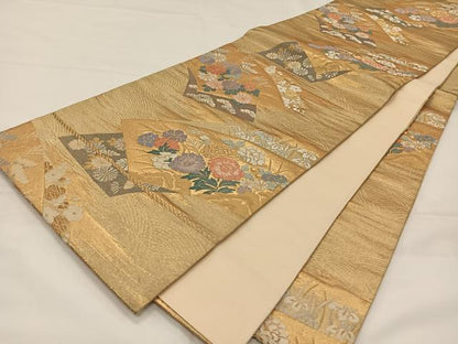 平和屋着物◎西陣 六通柄袋帯 唐織 嵯峨野春秋 金銀糸 正絹 逸品 CAAZ8505qv