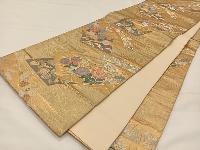 平和屋着物◎西陣 六通柄袋帯 唐織 嵯峨野春秋 金銀糸 正絹 逸品 CAAZ8505qv