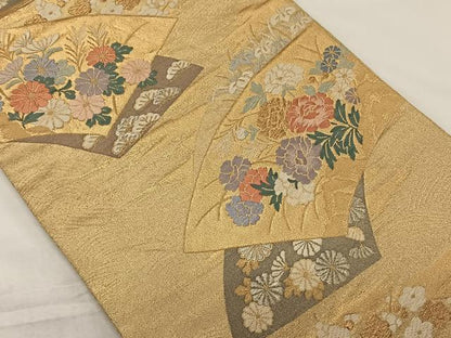 平和屋着物◎西陣 六通柄袋帯 唐織 嵯峨野春秋 金銀糸 正絹 逸品 CAAZ8505qv