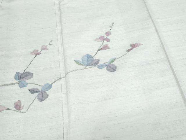 平和屋着物●訪問着　作家物　紬地　枝花文　正絹　逸品　CAAZ8806th