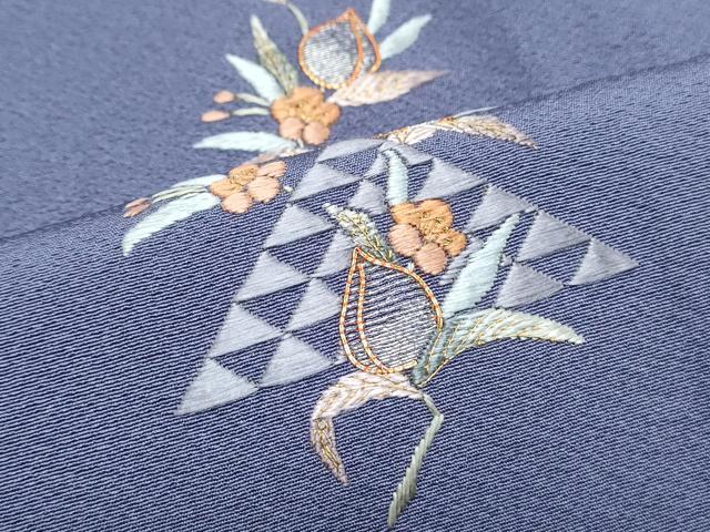 平和屋着物▽訪問着 総刺繍 駒刺繍 草花鱗文 金糸 ますいわ