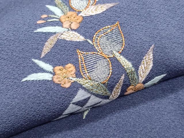 平和屋着物▽訪問着 総刺繍 駒刺繍 草花鱗文 金糸 ますいわ