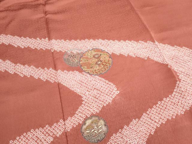 平和屋着物▽中国三大刺繍 スワトウ刺繍 総刺繍 訪問着 絞り 雪輪