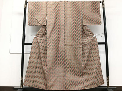平和屋着物■上質な紬 矢羽文 正絹 逸品 CAAZ9416xi