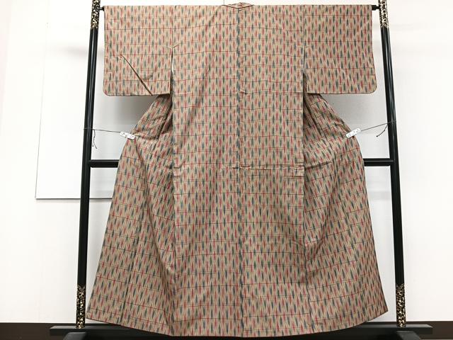 平和屋着物■上質な紬 矢羽文 正絹 逸品 CAAZ9416xi