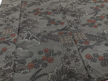 平和屋着物■上質な紬 風景文 正絹 逸品 CAAZ9425xi