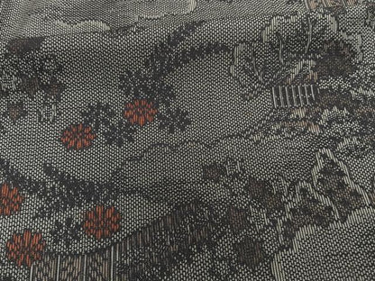平和屋着物■上質な紬 風景文 正絹 逸品 CAAZ9425xi