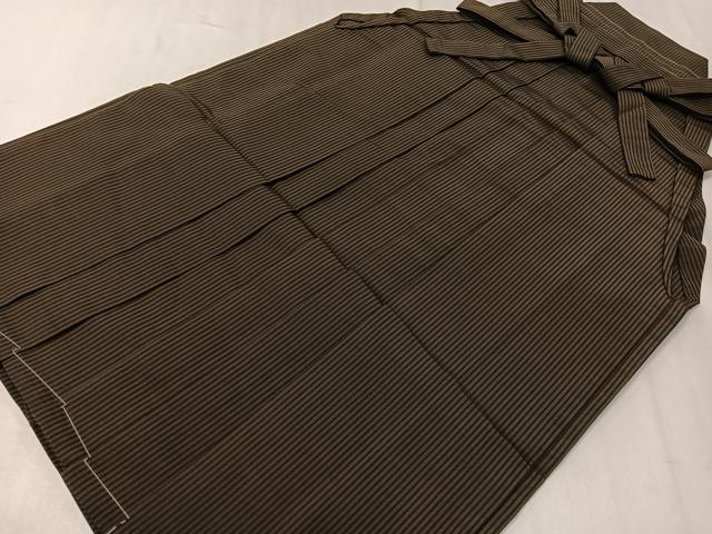 平和屋着物●男性 馬乗り袴 縞 正絹 逸品 未使用 CAAZ9973vp