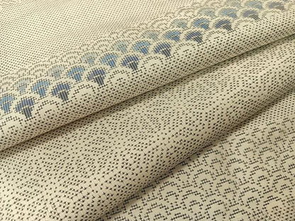 平和屋着物●本場白大島紬　訪問着　9マルキ　横段吉祥文　正絹　逸品　CAAZ9976vp