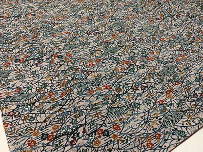 平和屋着物●琉球紅型 立波花文 正絹 逸品 CAAZ9979vp