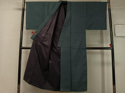 平和屋着物●男性 紬 アンサンブル 長襦袢セット 伝統的工芸織 証紙付き 正絹 逸品 未使用 CAAZ9985vp