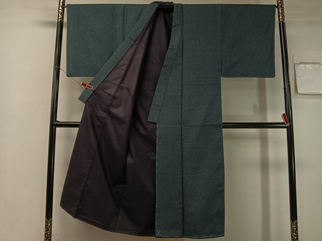 平和屋着物●男性 紬 アンサンブル 長襦袢セット 伝統的工芸織 証紙付き 正絹 逸品 未使用 CAAZ9985vp