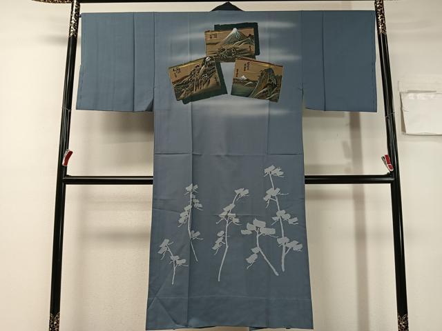 平和屋着物●男性 紬 アンサンブル 長襦袢セット 伝統的工芸織 証紙付き 正絹 逸品 未使用 CAAZ9985vp