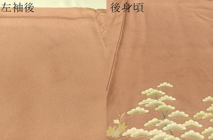 平和屋着物●訪問着　駒刺繍　霞風景花文　暈し染め　金銀彩　正絹　逸品　CAAZ9990vp