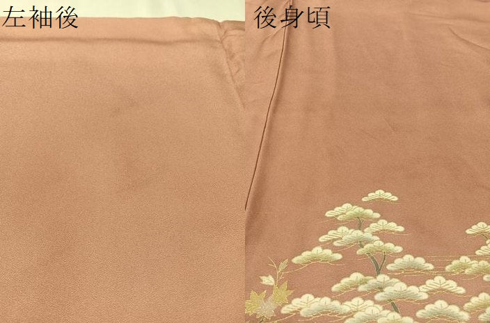 平和屋着物●訪問着　駒刺繍　霞風景花文　暈し染め　金銀彩　正絹　逸品　CAAZ9990vp