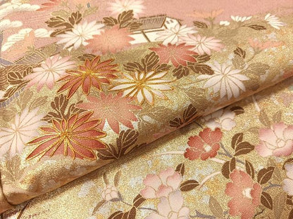 平和屋着物●訪問着　駒刺繍　霞風景花文　暈し染め　金銀彩　正絹　逸品　CAAZ9990vp