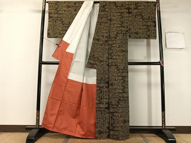 平和屋着物●本場大島紬 7マルキ 笹竹文 正絹 逸品 未使用 CAAZ9992vp