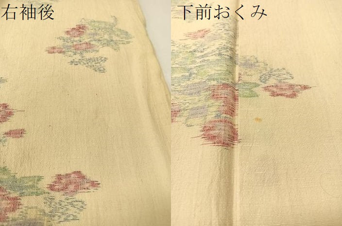 平和屋着物●上質な紬　草花文　正絹　逸品　未使用　CAAZ9994vp
