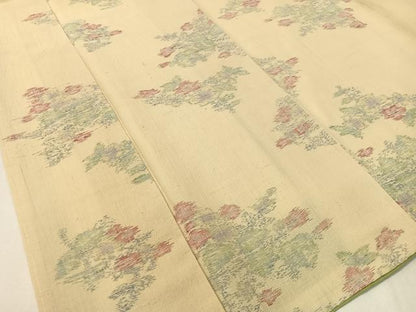 平和屋着物●上質な紬　草花文　正絹　逸品　未使用　CAAZ9994vp