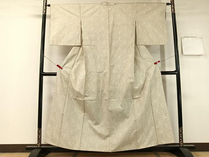 平和屋着物●本場白大島紬 7マルキ 麻の葉文様 正絹 逸品 CAAZ9995vp