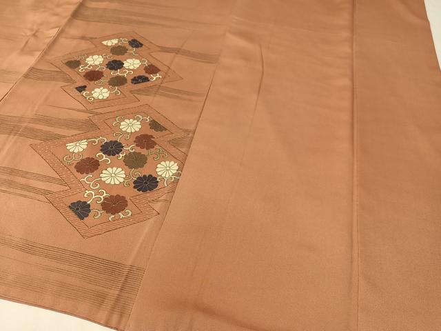 平和屋着物●訪問着　駒刺繍　松皮菱花唐草文　金彩　正絹　逸品　CAAZ9997vp