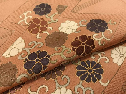 平和屋着物●訪問着　駒刺繍　松皮菱花唐草文　金彩　正絹　逸品　CAAZ9997vp