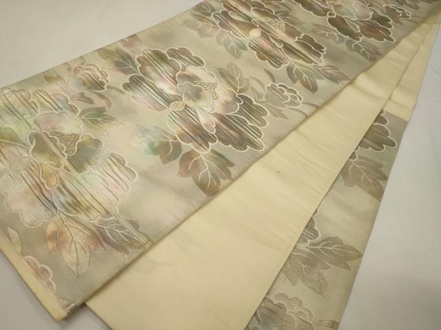 平和屋着物◎六通柄袋帯　草花文　正絹　逸品　CABA0027oy