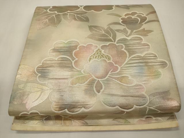 平和屋着物◎六通柄袋帯　草花文　正絹　逸品　CABA0027oy