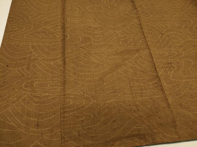 平和屋着物■上質な紬 流線文 正絹 逸品 CABA0158oy