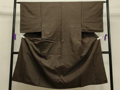 平和屋着物■男性　紬　格子柄　正絹　逸品　CABA0231oy