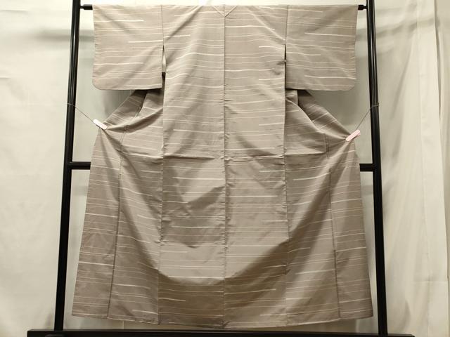 平和屋着物■上質な紬 横段文 正絹 逸品 CABA0326oy