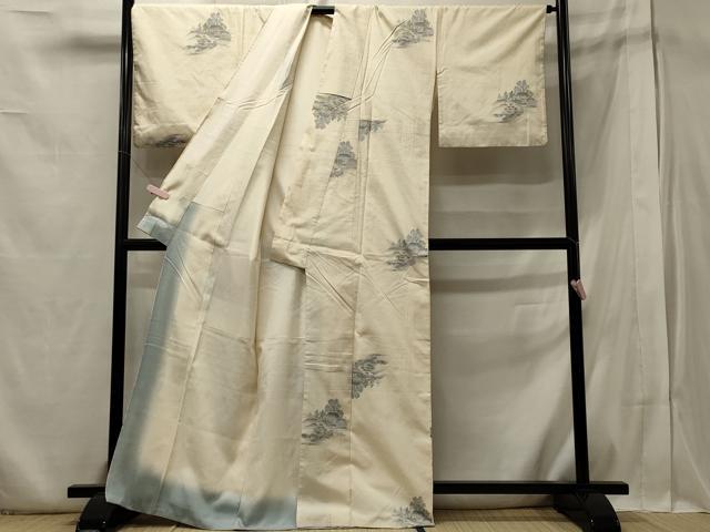 平和屋着物■上質な紬　風景文　正絹　逸品　CABA0344oy