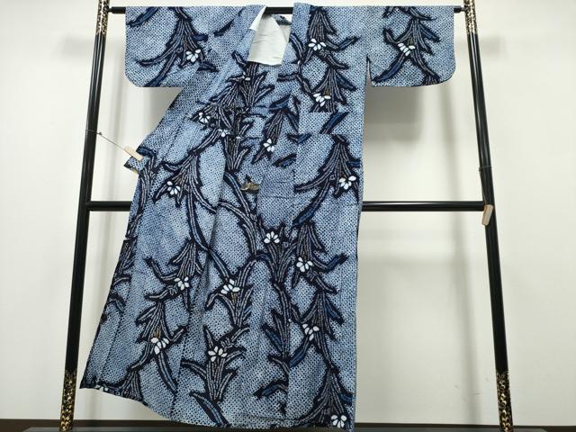 平和屋着物∴夏物 浴衣 有松鳴海絞り 蘭 綿 逸品 CABA0407ng