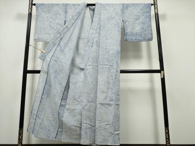 平和屋着物∴夏物　浴衣　有松鳴海絞り　三浦絞り　綿　逸品　CABA0408ng