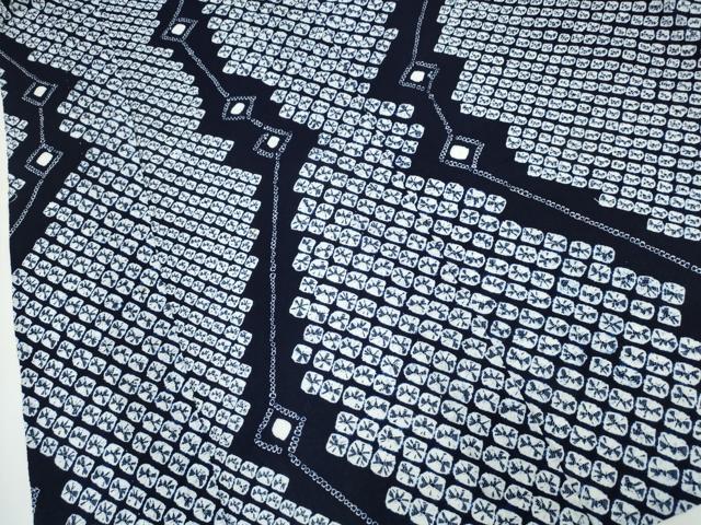 平和屋着物∴夏物 浴衣 有松鳴海絞り 蜘蛛絞り 変わり吉祥間道 綿 逸品 未使用 CAAY4790ng