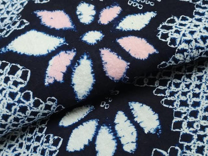 平和屋着物∴夏物 浴衣 有松鳴海絞り 枝菊文 綿 逸品 CAAY4768ng