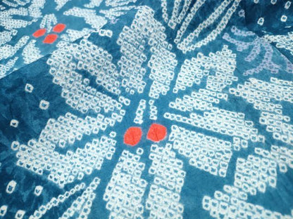 平和屋着物∴夏物 浴衣 有松鳴海絞り 百合 綿 逸品 CABA0422ng