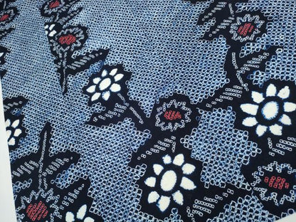 平和屋着物∴夏物 浴衣 有松鳴海絞り 草花文 綿 逸品 CABA0425ng