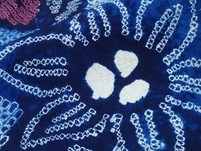 平和屋着物∴夏物 浴衣 有松鳴海絞り 枝花文 綿 逸品 未使用 CABA0434ng